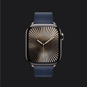 Blue leather official Apple watch band - brand new never worn